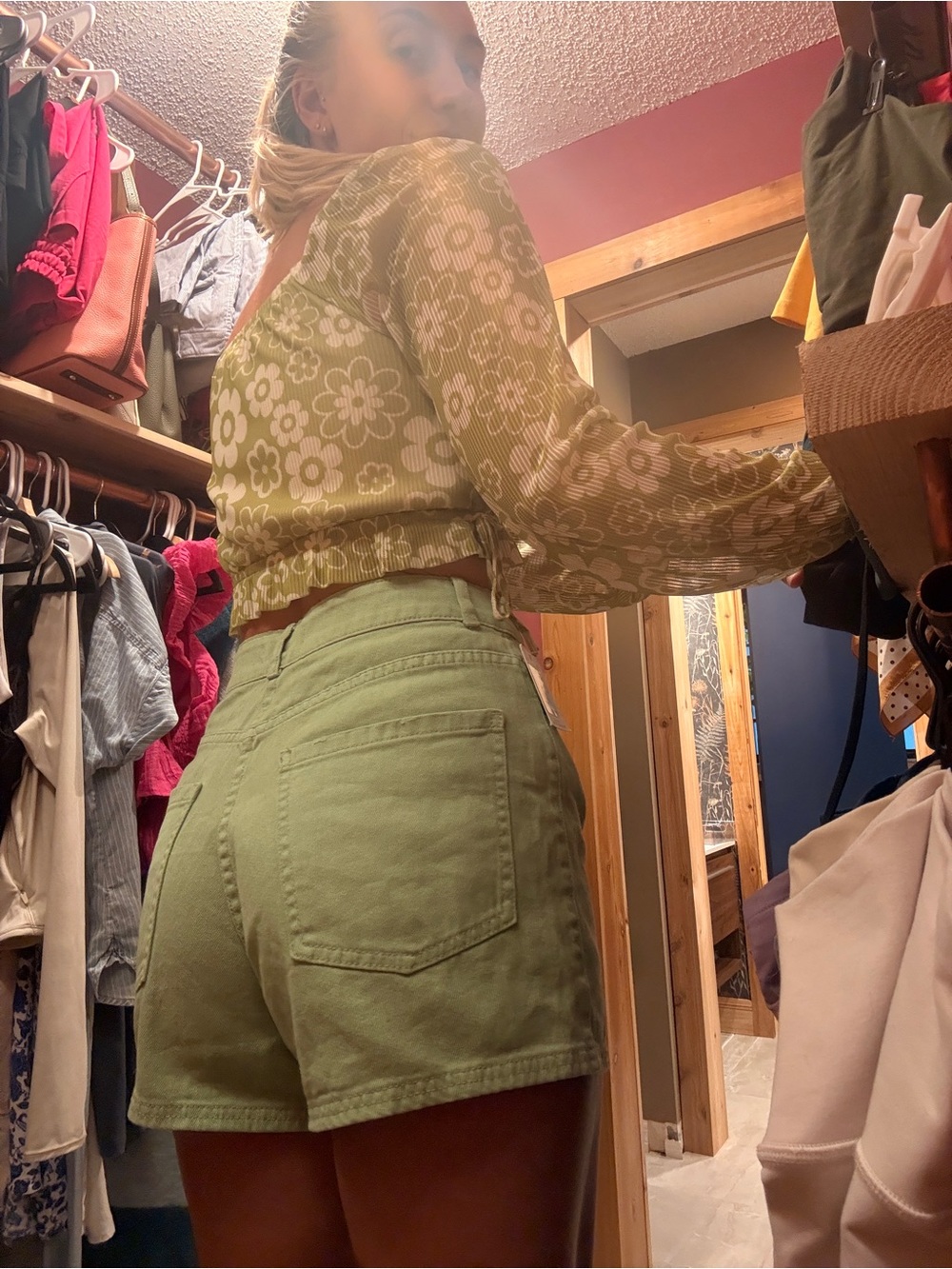 O’Neill High-Waist Green Women’s Denim Shorts